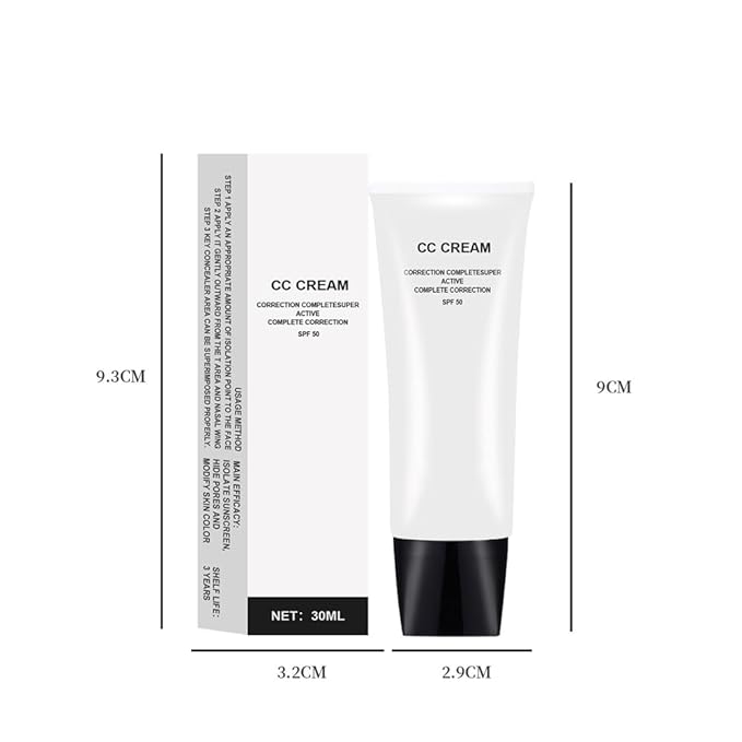 CC Cream with SPF 50, Complete Correction Super Active for Older Women, 30ml (Natural, 2Pcs)