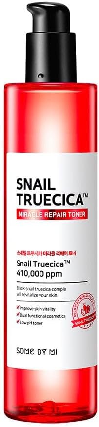 SOME BY MI Snail Truecica Miracle Repair Toner - 4.6Oz, 135ml - Made from Snail Mucin for Sensitive Skin - Daily Repair Face Toner with Skin Texture and Pigmentation Care - Korean Skin Care