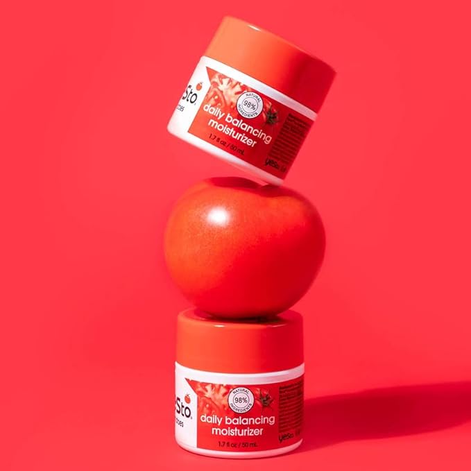 Yes To Tomatoes Daily Balancing Moisturizer & Tomatoes Detoxifying Overnight Moisturizer, Blemish Fighting Formula That Recharge Skin With Antioxidants, Natural Vegan & Cruelty Free, 1.7 Fl Oz