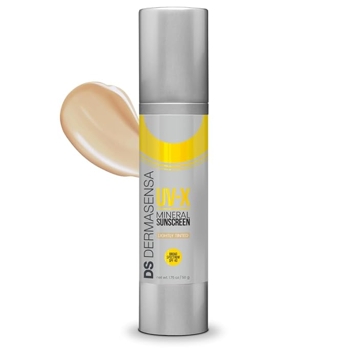 UV-X Mineral Sunscreen SPF 40 – Broad Spectrum Daily Facial Sunscreen, 1.75 oz (50g) (Lightly Tinted)