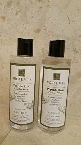 MD. REVIS Peptide Rose Micellar Water,Brightening,Hydrates, Toner. Removes Makeup Brighten Hydrates Unclogs Pores.8oz
