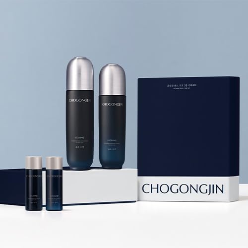 CHOGONGJIN Homme Men's Dual-Action Skincare Set | Toner & Emulsion Gift Kit (2-Piece)