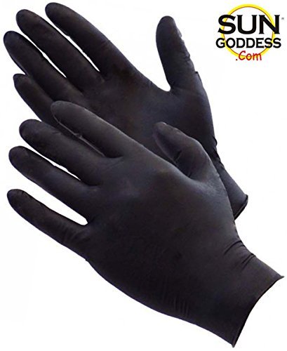 SUN GODDESS – DARK - Spray Tan Solution - 32 oz - Sunless Self Tanning Liquid for Airbrush or HVLP System + INCLUDES: Applicator Mitt, Application Gloves and Best Fake Tanner Lotion Mousse Sample