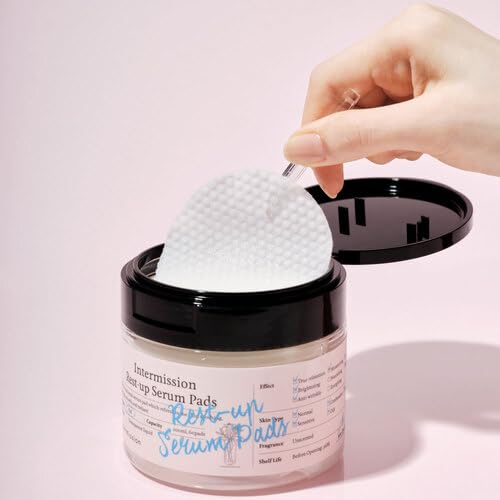 INTERMISSION Rest-Up Serum Pads – Gentle Daily Calming Facial Pads with Niacinamide & Centella, Lightweight Hydration for Sensitive Skin, Multi-Use Toner Pads for Face, 60 Pads
