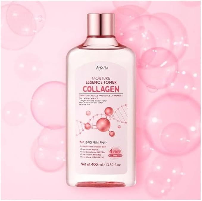 Esfolio Moisture Collagen Essence Toner, 13.52 Fl Oz, (Pack of 1)