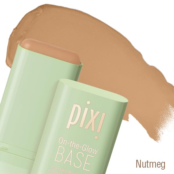 Pixi Beauty On-the-Glow Base| Tinted Moisturizer Foundation Stick | Nutmeg; : Deep tan, neutral shade| 0.6 oz / 19g