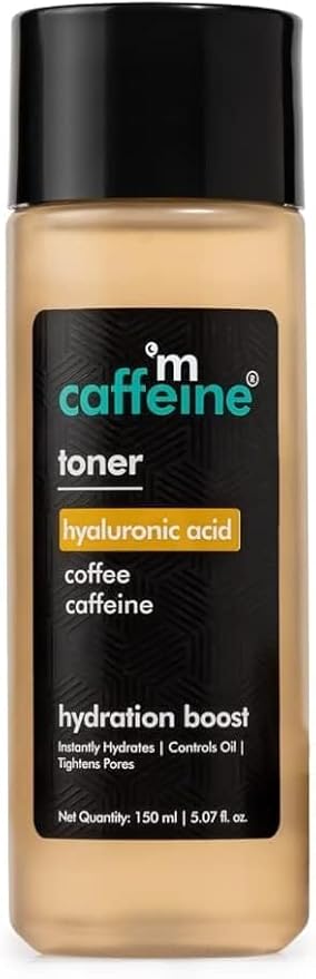 Coffee Toner with Hyaluronic Acid for 24H Hydration & Oil Control | Pore Tightening Face Toner - Instantly Hydrates & Refreshes Tired Skin | Toner for Men & Women | Alcohol-Free -150ml