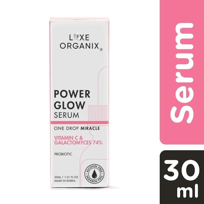 LXXE ORGANIX Power Glow Set – Vitamin C & Galactomyces Skin Care Kit | Cleanser, Toner, Serum & Moisturizer for Radiant, Smooth & Hydrated Skin | Paraben-Free, Fragrance-Free, Cruelty-Free