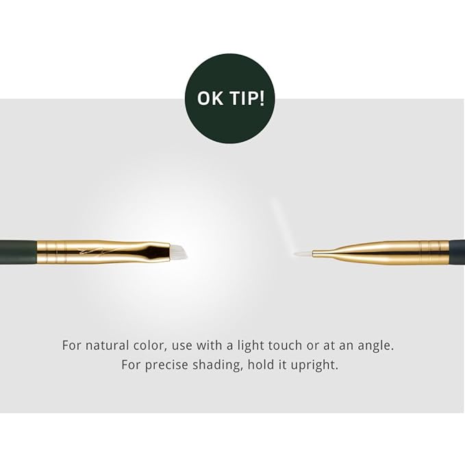SOO ADOR okhee Edge Eye Brush NUN05 – Professional Korean Eye Makeup Brush, Slim Angled Precision Brush for Defining Eye Edges, Under Eye Shadow, Outer Corner & Soft Eyeliner