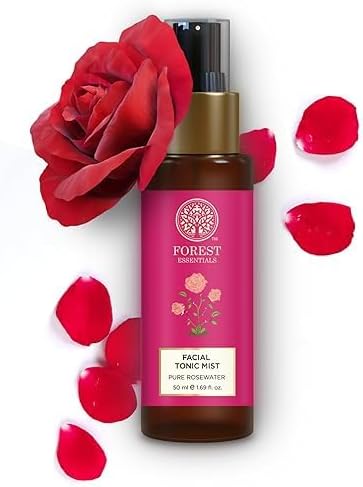 Forest Essential Facial Tonic Mist, Pure Rosewater, 50 ml (1.69 fl oz)