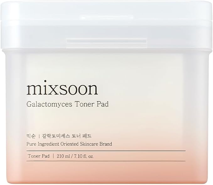 mixsoon Galactomyces Toner Pad,Fermented Nutrition, Galactomyces, Dual-Textured Pad 210ml / 7.10 Fl.Oz (60 heets)