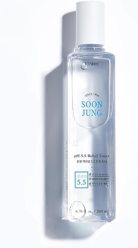 ETUDE SoonJung 2x Barrier Intensive Cream Rich Moisture (2.02 fl oz) + SoonJung pH5.5 Relief Toner (6.76 Fl Oz)