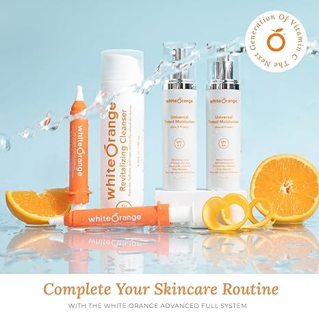 White Orange Premium Tinted Moisturizer with SPF 44 Universal Tint All-in-One Mineral/Physical Face Sunscreen for All Skin Types Broad Spectrum Protection Against UVA/UVB Dermatologist Tested, 3PK
