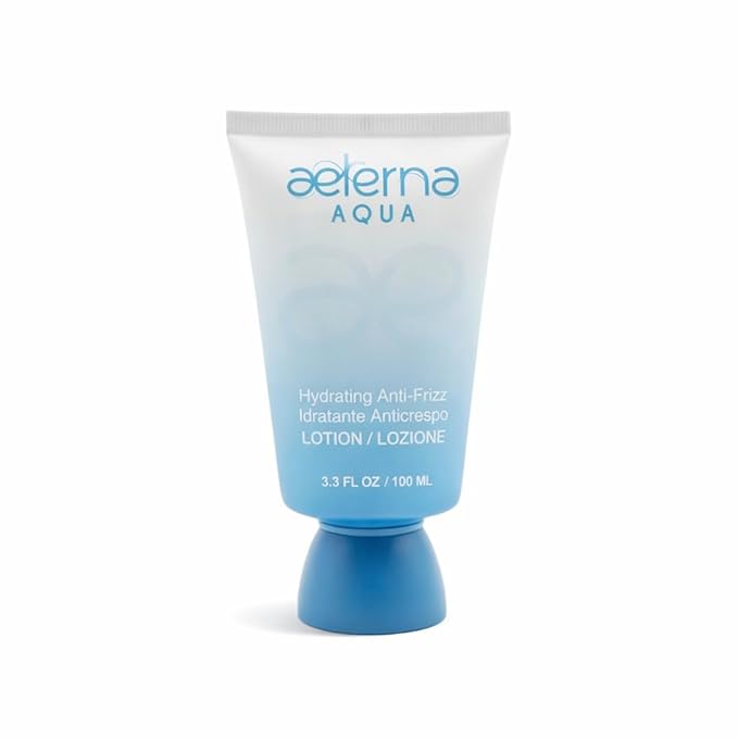 Aeterna Aqua Hydrating Anti-Frizz Hair Lotion | Frizz Ease, Deep Moisture & Color Protection - Vitamin E, Grape Seed & Collagen Infused, for All Hair Types - 100 ml