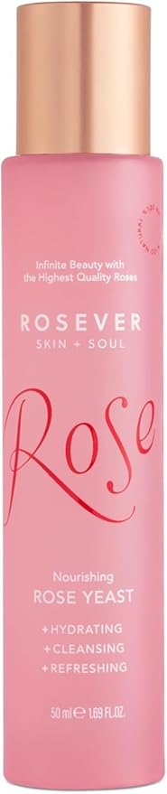 Rose Yeast Face Mist 1.7 fl oz | 100% Rosa Damascena Flower Water | Hydrating Facial Spray for Skin Care, Toning & Refreshing Use