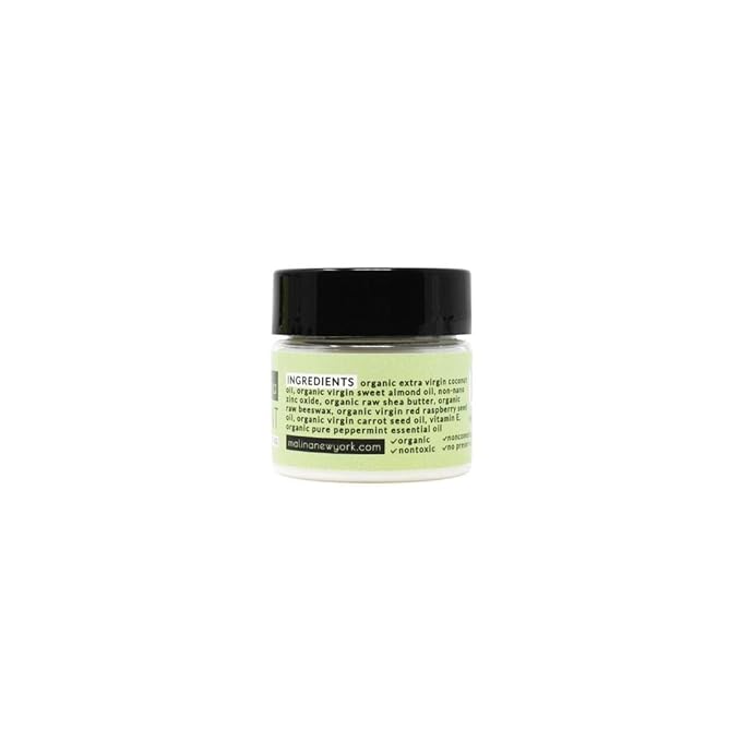 Malina™ Organic Peppermint Natural Sunscreen | SPF 30+ | Nontoxic | Baby-Safe | Reef-Safe | No Preservatives | No Synthetic Fragrance | Made With Pure Essential Oil (0.5 FL Oz)