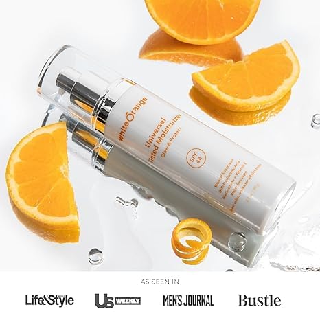 White Orange Premium Tinted Moisturizer with SPF 44 Universal Tint All-in-One Mineral/Physical Face Sunscreen for All Skin Types Broad Spectrum Protection Against UVA/UVB Dermatologist Tested, 3PK