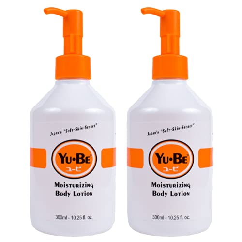 Yu-Be Body Lotion for Dry, Sensitive Skin – Non-Greasy, Fast-Absorbing Hand & Body Moisturizer Pump Bottle, 10.25 fl oz (2-Pack)