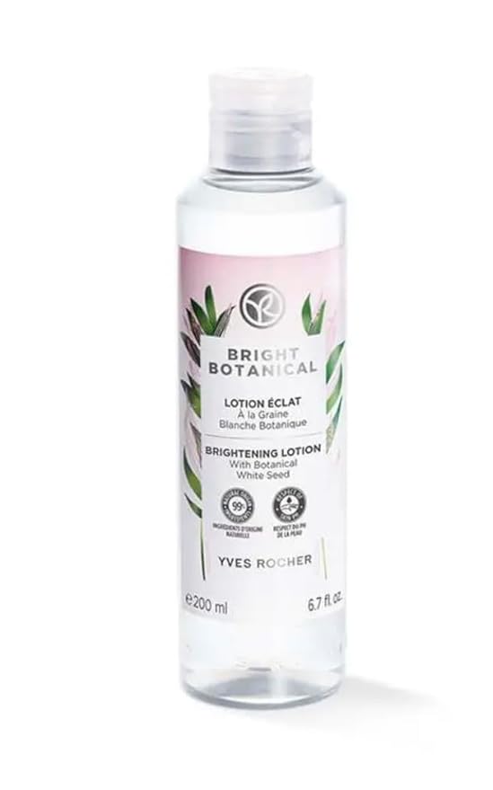 Yves Rocher Bright Botanical Moisturizing Face Tonic Lotion Women All Skin Types Daily Care Set of 2-200 ml./6.7 fl.oz.