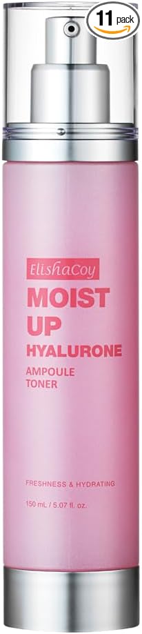 Elishacoy | Moist Up Hyaluronic Ampoule Toner, Deep Hydrating Skin Booster with 8 Types of Hyaluronic Acid & 6 Collagens, Vegan Moisture Toner for Dry & Dehydrated Skin, 150ml (5.07 fl oz)