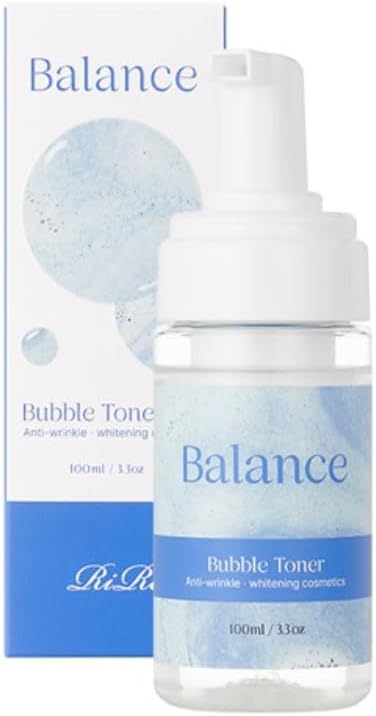 RiRe Balance Bubble Skin Care Toner for Face 3.3oz. with 8 hyaluronic Acid EWG Green Grade, Low pH5.5 Rich Bubble for Moisturizing Nourishing, Oil-Moisture Balance
