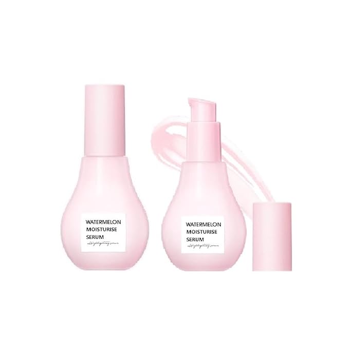 2 Pcs Watermelon Moisturizer Glow Priming Serum,Hydrating & Brighten with Hyaluronic Acid Lightweight Facial Serum.