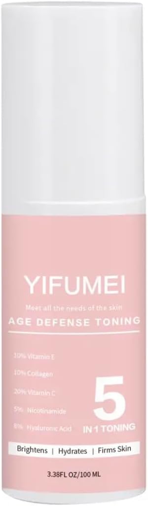 Generic 5 in 1 Glow Niacinamide Collagen Anti Aging Toner - Face Mist Hydrating Spray with Vitamin E & C Skin Care Facial Toner, Plump, Smooth, Moisturize Reduce Wrinkles & More., Pink