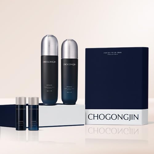 CHOGONGJIN Homme Men's Dual-Action Skincare Set | Toner & Emulsion Gift Kit (2-Piece)