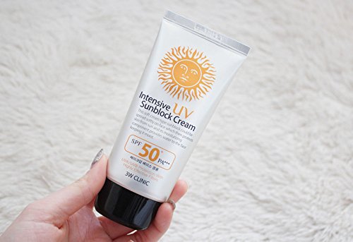 3W Clinic Intensive UV Sunscreen Sunblock Cream 4 Pack SPF50+ / PA+++ 70ml (2.3oz)