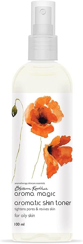 Aroma Magic Aromatic Skin Toner Spray | Pore Tightening with Witch Hazel | Revives Dull Skin | Alcohol Free Facial Toner for Oily Skin | 3.38 Fl Oz/100ml