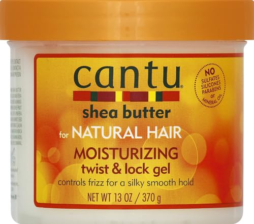 Cantu Shea Butter For Natural Hair Moisturizing Twist & Lock Gel,13 Ounce (07005-12/3EU),(Pack of 2)