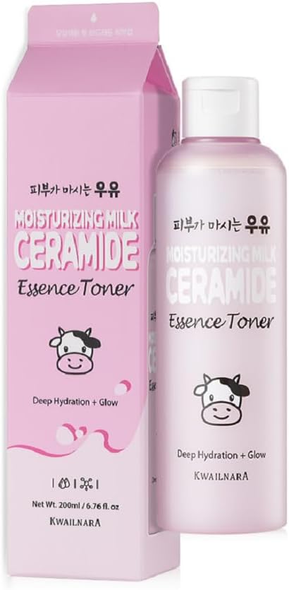 KWAILNARA Ceramide Milk Moisturizing Face Toner (6.76 Fl Oz) – Korean Toner for Barrier Repair & Deep Hydration | Milk Protein, Shea Butter & Royal Jelly