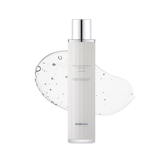 WELLDERMA Sapphire Collagen Impact 3-Step Skincare Set – Hydrating & Balancing Toner, Emulsion and Cream Trio