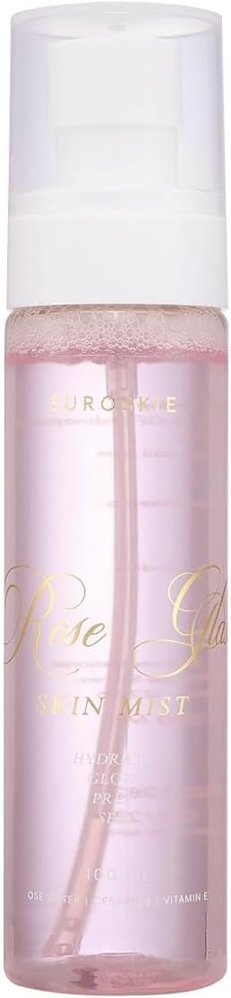 Roses Glass Skin Mist 100Ml | 2 in 1 Face Toner + Makeup Setting Spray | Rose Water for Face with Aloe Vera & Lotus | Toner for Glowing & Hydrating Skin | All Skin Types | for Men & Women
