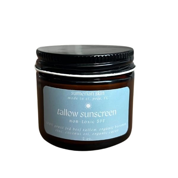 Natural Tallow Sunscreen with Zinc Oxide, SPF 30, Moisturizing Face and Body Protection