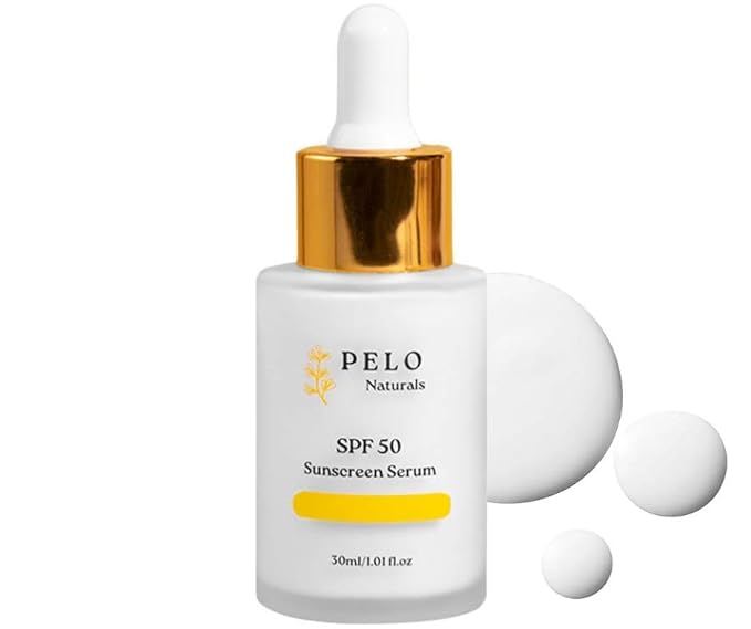 SPF 50 Serum- Lightweight Mineral Facial Sunscreen for All Skin Types- Dewy Glow, No White Cast- Sunscreen for Face with Zinc Oxide, Titanium Dioxide 1oz