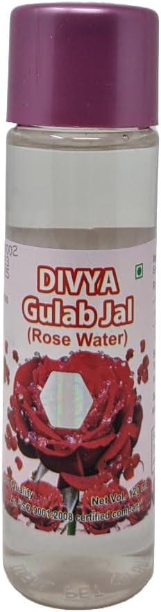 Patanjali Divya Rose Water - Refreshing Facial Mist (4.0 fl oz / 120 ml) - 100% Natural, Cruelty-Free, Clear