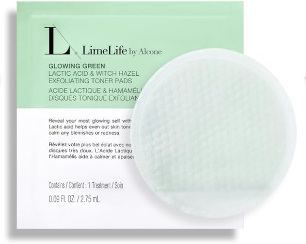 Liime - Liffe - Green Exfoliating Toner Pads – Brightening & Skin Smoothing – 15 Treatments | 2.75 ml Each (Total 0.09 fl. oz.)