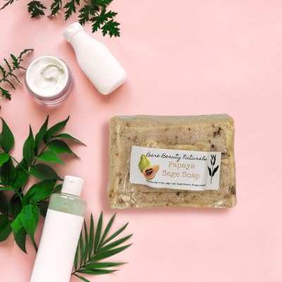 Botanical Fusion: Papaya Sage Handcrafted Soap (Super chunky cut 7-8.9 oz, Full Body Wash Band)