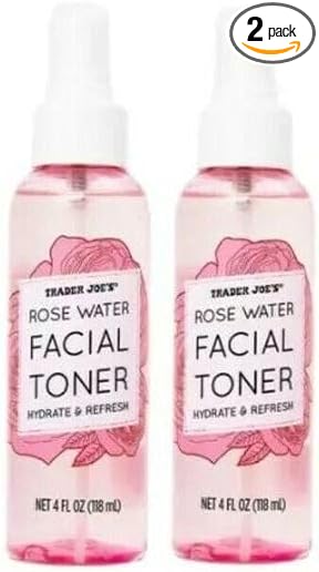 2 -Pack Trader Joe's Rose Water Facial Toner Hydrate and Refresh - 2 Pack