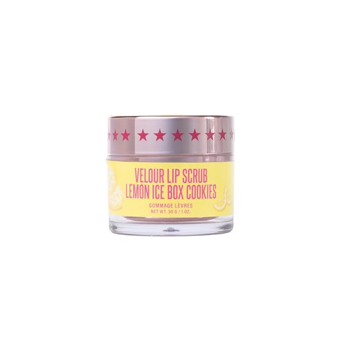 Jeffree Star Cosmetics Velour Lip Scrub, Exfoliating Sugar Lip Treatment, Cruelty-Free & Vegan, 30 G / 1 oz. (Lemon Ice Box Cookies)