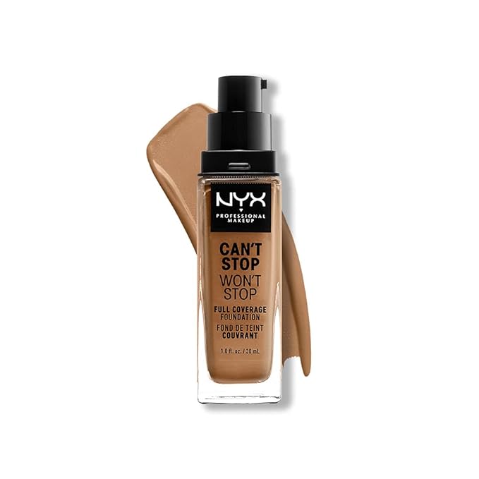 NYX PROFESSIONAL MAKEUP Can't Stop Won't Stop Foundation, 24h Full Coverage Matte Finish - Cinnamon