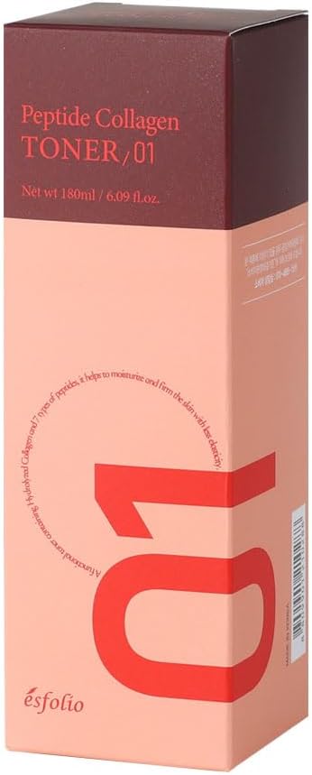 Esfolio Made in Korea Peptide Collagen Toner 6.09 FL OZ – Lightweight Moisturizing Facial Toner - Refreshing, Balancing, and Hydrating Formula for Soft, Smooth, and Supple Skin