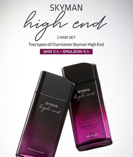 CHARMZONE Skyman High-End Homme Skin – Refreshing Facial Toner for Men with Blue Omega Complex (130ml / 4.39 fl.oz)