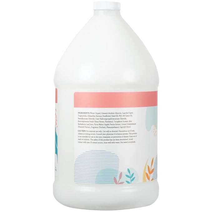 Ginger Lily Farms Botanicals Moisturizing Conditioner for Dry Hair, 100% Vegan & Cruelty-Free, Apple Pear Scent, 1 Gallon (Pack of 4)