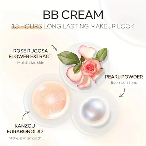 BB Cream, Coverage Waterproof Glow BB Cream + CC cream, Long-Lasting, Oil-Control, Pore-Hiding Foundation Makeup, Skin Care Foundation Makeup, Tinted Moisturizer, Moisturizer Face, 1.06oz