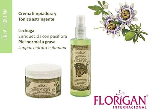 Astringent Face Tonic Make-Up Remover Lettuce & Passion Flower Extracts “Lechuga y Pasiflora” Florigan® 250ml.
