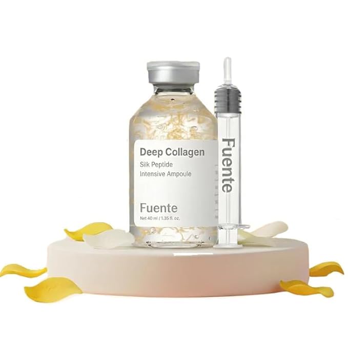 Fuente Silk Peptide Intensive Lifting Ampoule | Moisturizes, Firms and Lifts, Korean Anti-Aging Facial Essence, Smooths Wrinkles, Improves Elasticity | Christmas Gift for Women