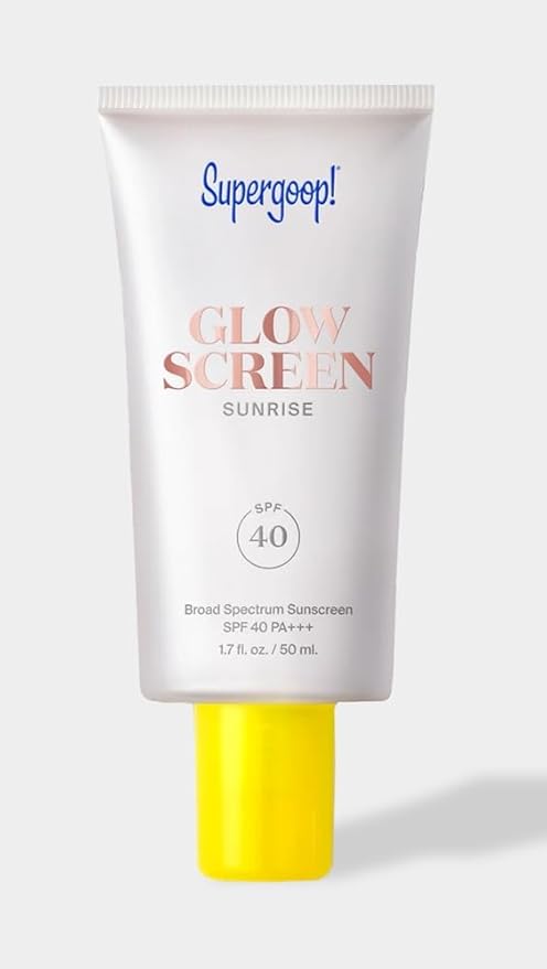 Supergoop! Glowscreen SPF 40, Sunrise (Champagne Glow) - 1.7 fl oz - Glowy Primer + Broad Spectrum Tinted Sunscreen - Helps Filter Blue Light - Hydration - Hyaluronic Acid & Vitamin B5