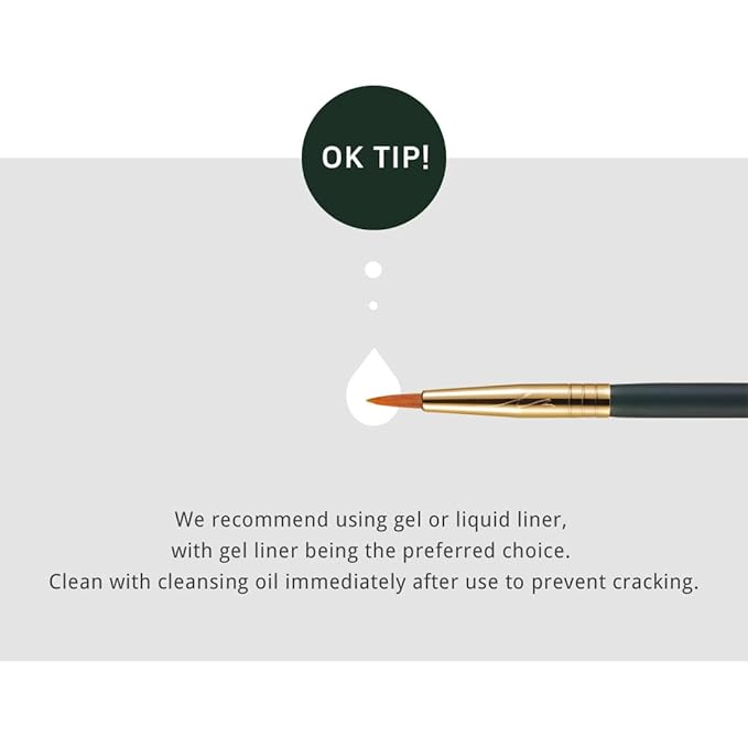 SOO ADOR okhee Eyeliner Brush NUN07 – Professional Korean Eye Makeup Brush, Precision Liner Brush for Gel & Liquid Eyeliner, Sharp Definition and Controlled Line Work